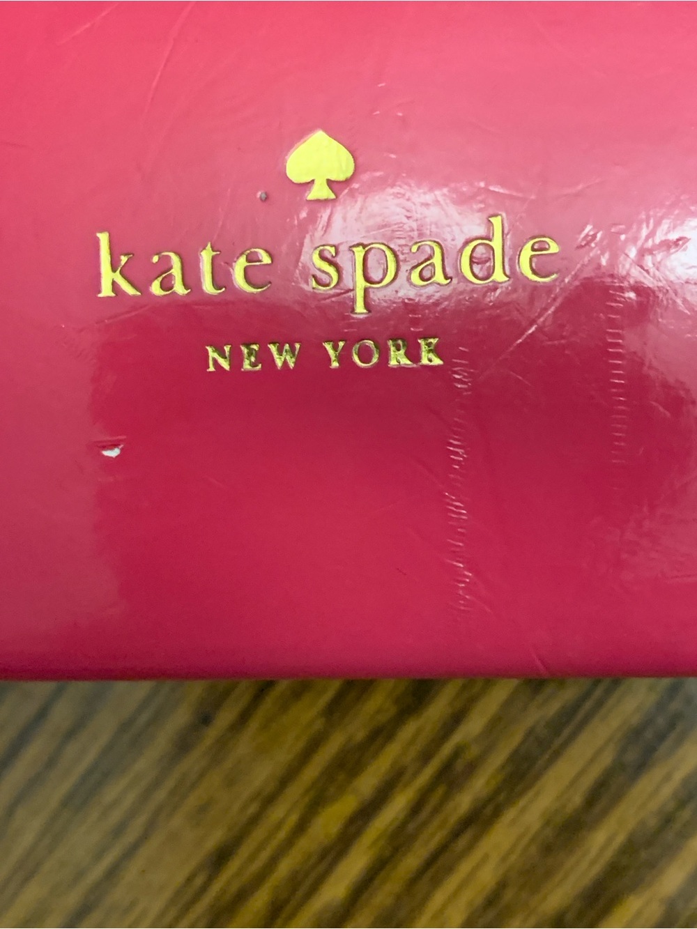 kate spade Pink and Orange Hard Sunglasses Case with Gold Logo - Picture 4 of 9